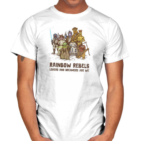 Rainbow Rebels - Mens T-Shirts RIPT Apparel Small / White