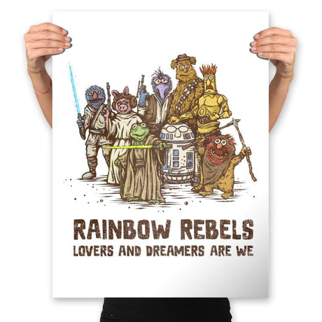 Rainbow Rebels - Prints Posters RIPT Apparel 18x24 / White