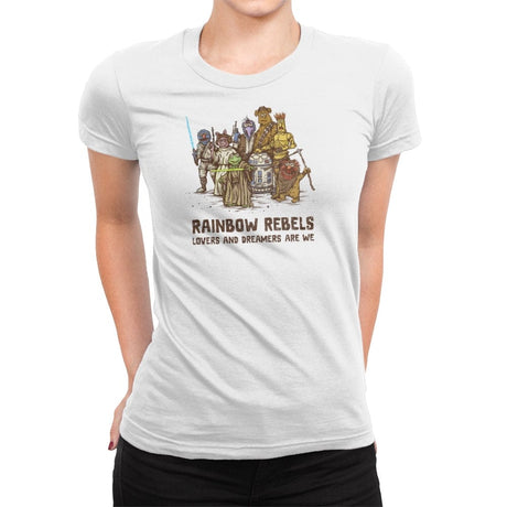 Rainbow Rebels - Womens Premium T-Shirts RIPT Apparel Small / White