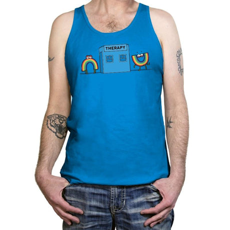 Rainbow Therapy - Tanktop Tanktop RIPT Apparel X-Small / Teal