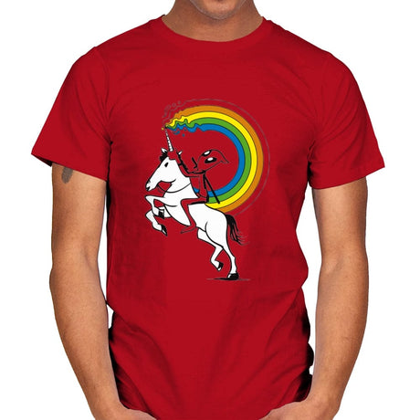 Rainbowgasm - Mens T-Shirts RIPT Apparel Small / Red