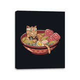 Ramen Meowster - Canvas Wraps Canvas Wraps RIPT Apparel 11x14 / Black