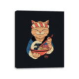 Ramen Meowster - Canvas Wraps Canvas Wraps RIPT Apparel 11x14 / Black