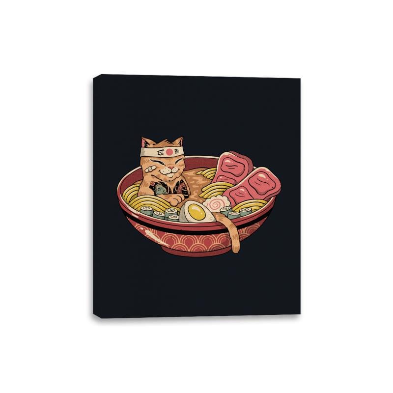 Ramen Meowster - Canvas Wraps Canvas Wraps RIPT Apparel 8x10 / Black