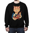 Ramen Meowster - Crew Neck Sweatshirt Crew Neck Sweatshirt RIPT Apparel Small / Black