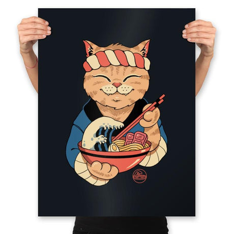 Ramen Meowster - Prints Posters RIPT Apparel 18x24 / Black