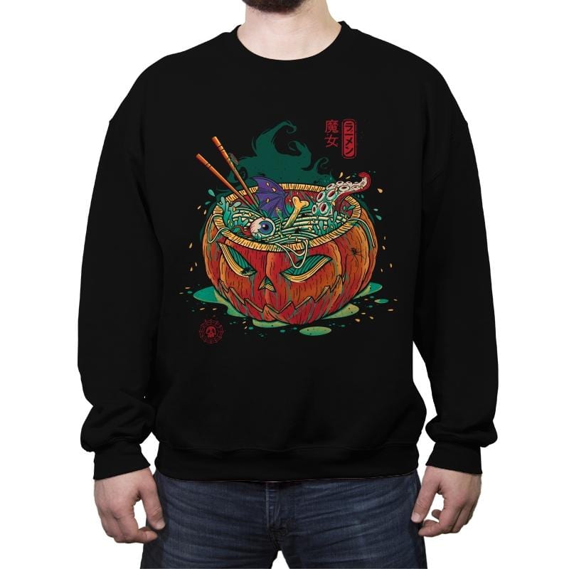 Ramen Witch - Crew Neck Sweatshirt Crew Neck Sweatshirt RIPT Apparel Small / Black