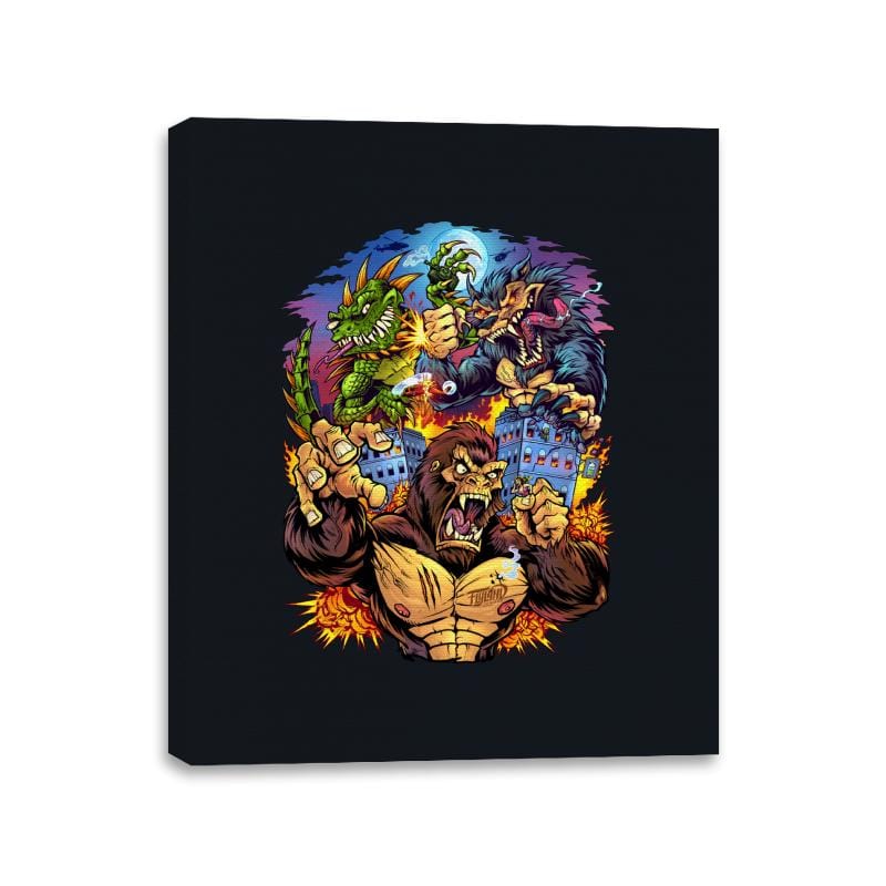 Rampage Arcade Tribute - Canvas Wraps Canvas Wraps RIPT Apparel 11x14 / Black