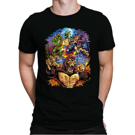 Rampage Arcade Tribute - Mens Premium T-Shirts RIPT Apparel Small / Black