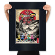 Rangers in Japan Woodblock - Prints Posters RIPT Apparel 18x24 / Black