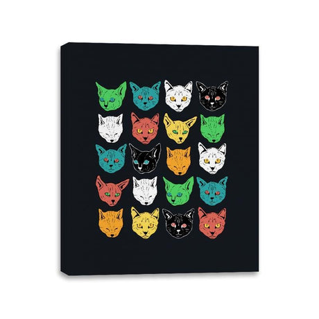 Ranom Cats - Canvas Wraps Canvas Wraps RIPT Apparel 11x14 / Black