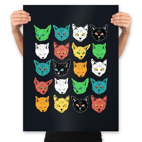 Ranom Cats - Prints Posters RIPT Apparel 18x24 / Black