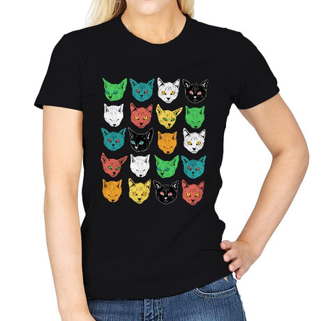 Ranom Cats - Womens T-Shirts RIPT Apparel Small / Black