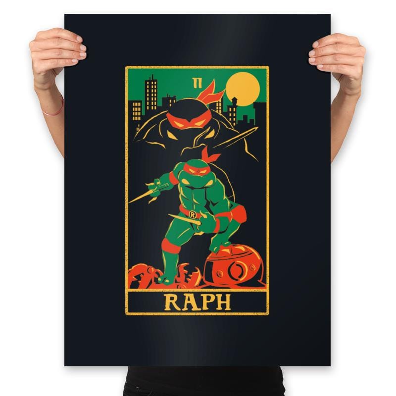 Raph Tarot Card - Prints Posters RIPT Apparel 18x24 / Black