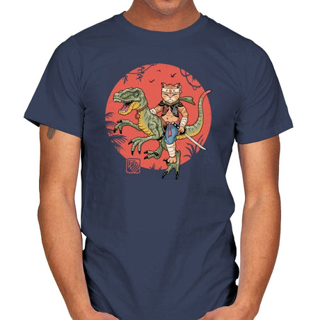 Raptor Catana Meowster - Mens T-Shirts RIPT Apparel Small / Navy