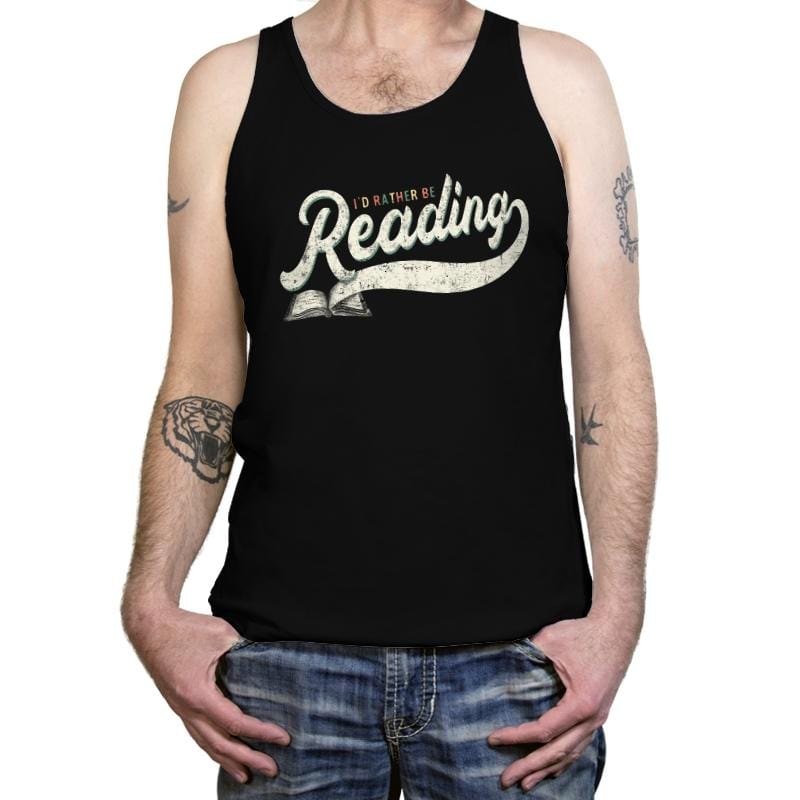 Rather Be Reading - Tanktop Tanktop RIPT Apparel X-Small / Black