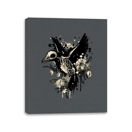 Raven bones - Canvas Wraps Canvas Wraps RIPT Apparel 11x14 / Charcoal