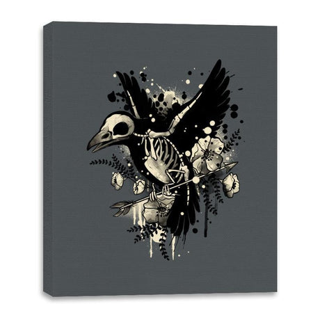 Raven bones - Canvas Wraps Canvas Wraps RIPT Apparel 16x20 / Charcoal