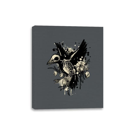 Raven bones - Canvas Wraps Canvas Wraps RIPT Apparel 8x10 / Charcoal