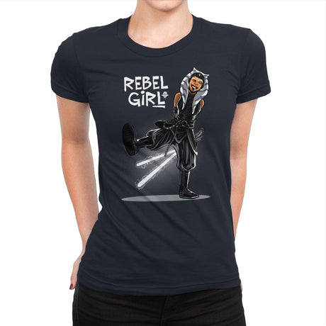 Rebel Girl - Womens Premium T-Shirts RIPT Apparel Small / Midnight Navy