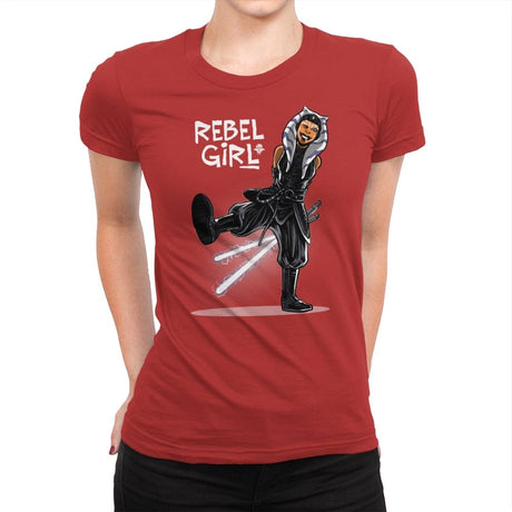 Rebel Girl - Womens Premium T-Shirts RIPT Apparel Small / Red