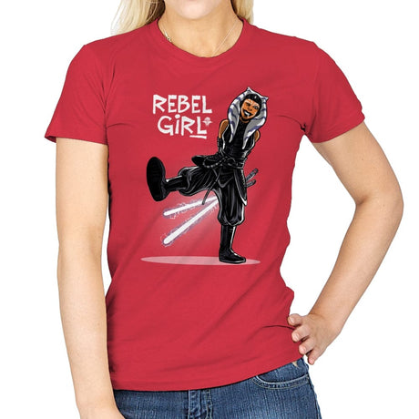 Rebel Girl - Womens T-Shirts RIPT Apparel Small / Red