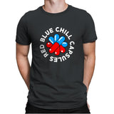 Red Blue Chill Capsules - Mens Premium T-Shirts RIPT Apparel Small / Heavy Metal