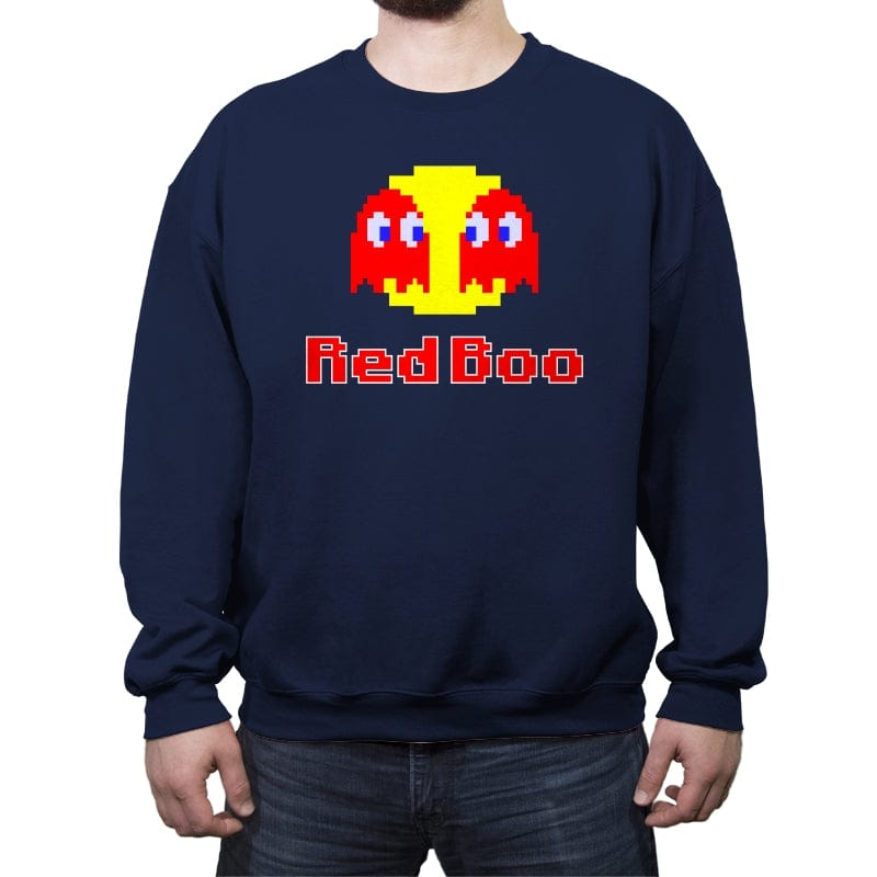 Red Boo - Crew Neck Sweatshirt Crew Neck Sweatshirt RIPT Apparel Small / Navy