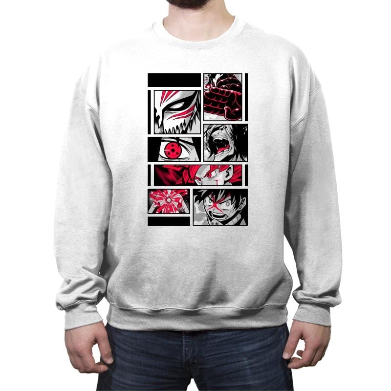 Red Full Power - Crew Neck Sweatshirt Crew Neck Sweatshirt RIPT Apparel Small / White