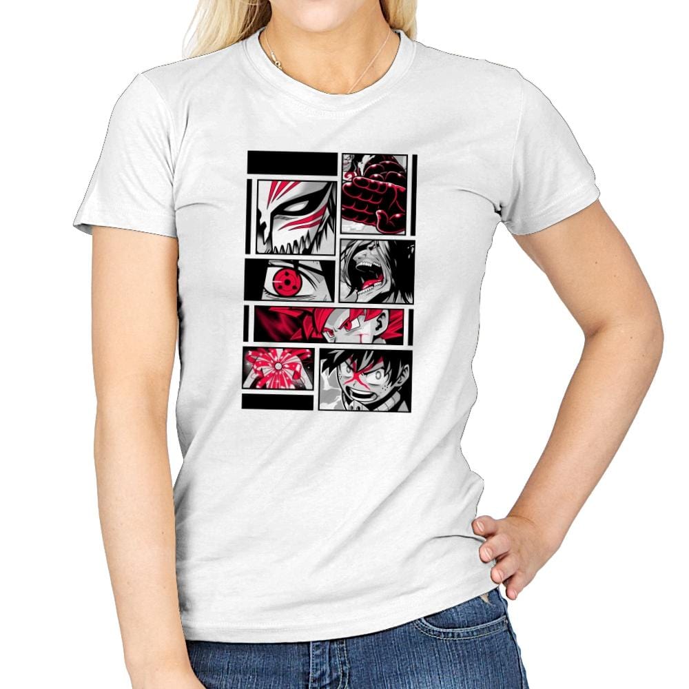 Red Full Power - Womens T-Shirts RIPT Apparel Small / White