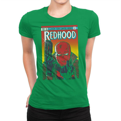 Red Hood - Womens Premium T-Shirts RIPT Apparel Small / Kelly Green