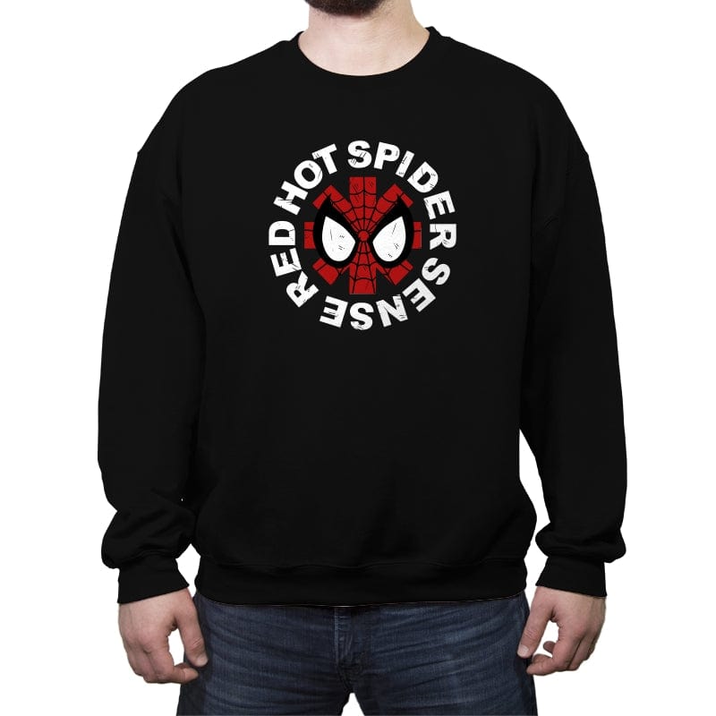 Red Hot Spider Sense - Crew Neck Sweatshirt Crew Neck Sweatshirt RIPT Apparel Small / Black