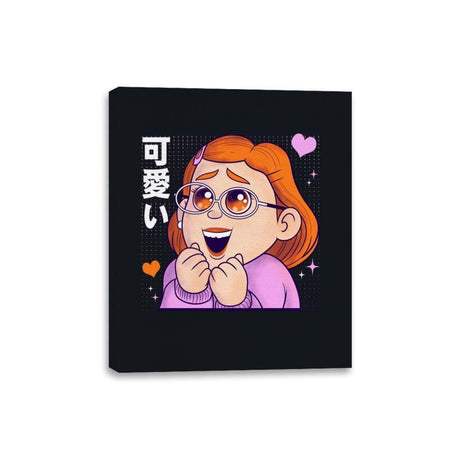 Red Kawaii - Canvas Wraps Canvas Wraps RIPT Apparel 8x10 / Black