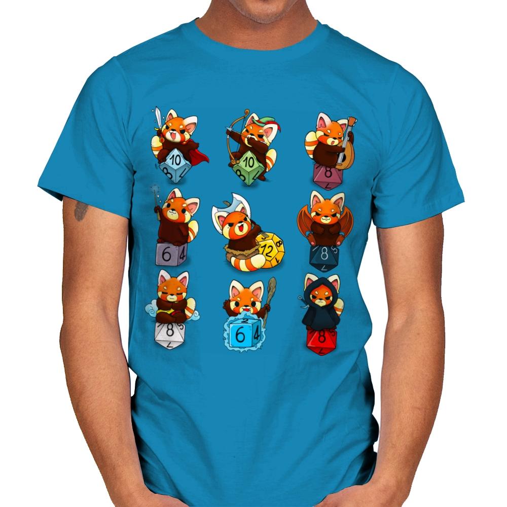 Red Panda Role Dice - Mens T-Shirts RIPT Apparel Small / Sapphire