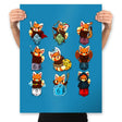 Red Panda Role Dice - Prints Posters RIPT Apparel 18x24 / Sapphire