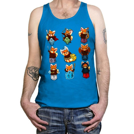 Red Panda Role Dice - Tanktop Tanktop RIPT Apparel X-Small / Teal