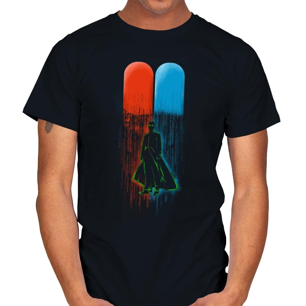 Red Pill Blue Pill - Mens T-Shirts RIPT Apparel Small / Black