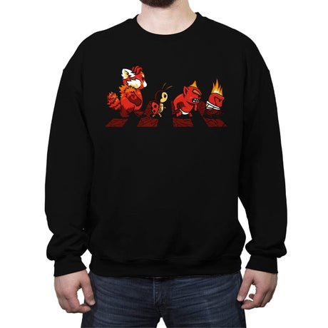 Red Rage Road - Crew Neck Sweatshirt Crew Neck Sweatshirt RIPT Apparel Small / Black