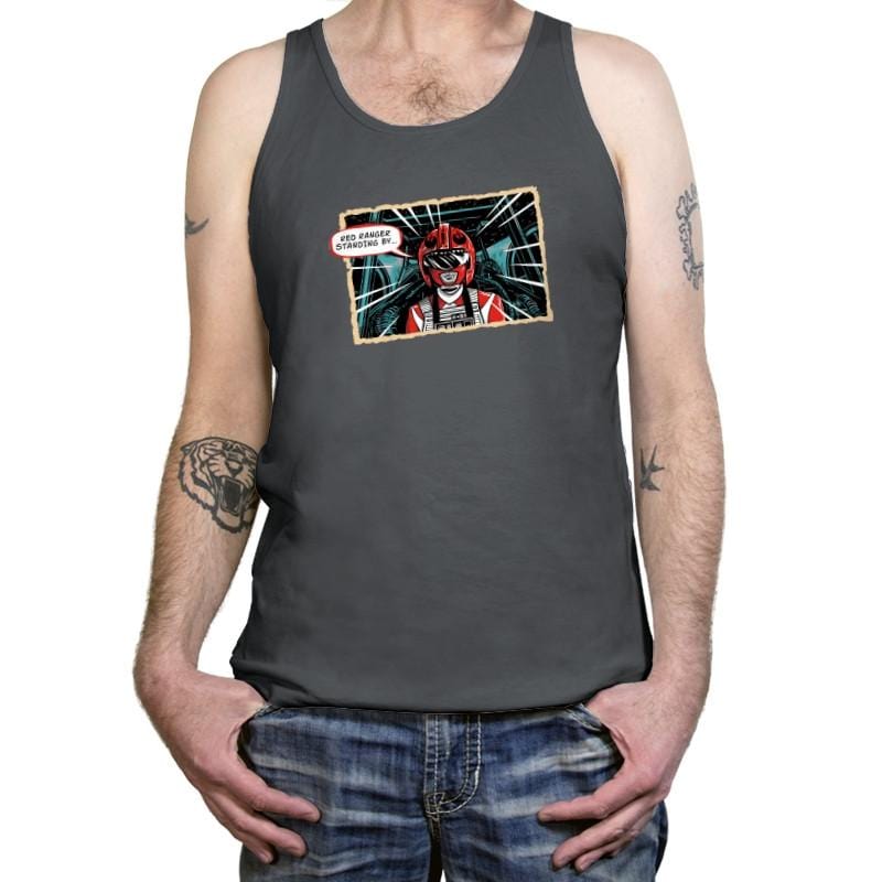 Red Ranger Standing By Exclusive - Tanktop Tanktop RIPT Apparel X-Small / Asphalt