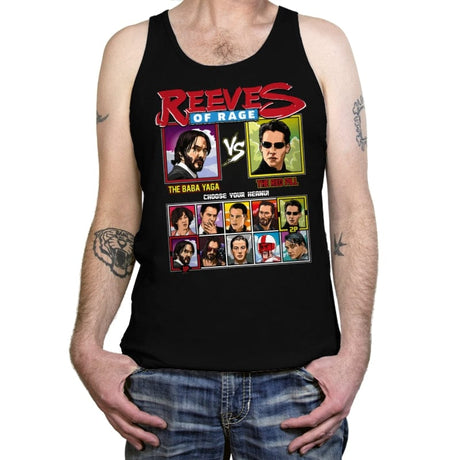 Reeves of Rage - Retro Fighter Series - Tanktop Tanktop RIPT Apparel X-Small / Black