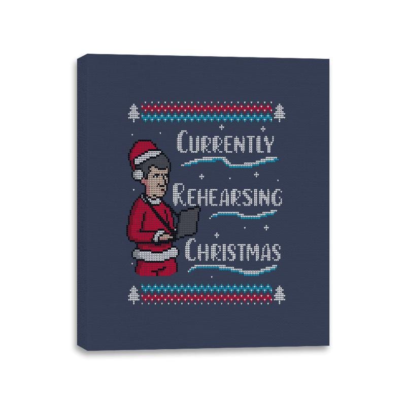 Rehearsing Christmas! - Canvas Wraps Canvas Wraps RIPT Apparel 11x14 / Navy