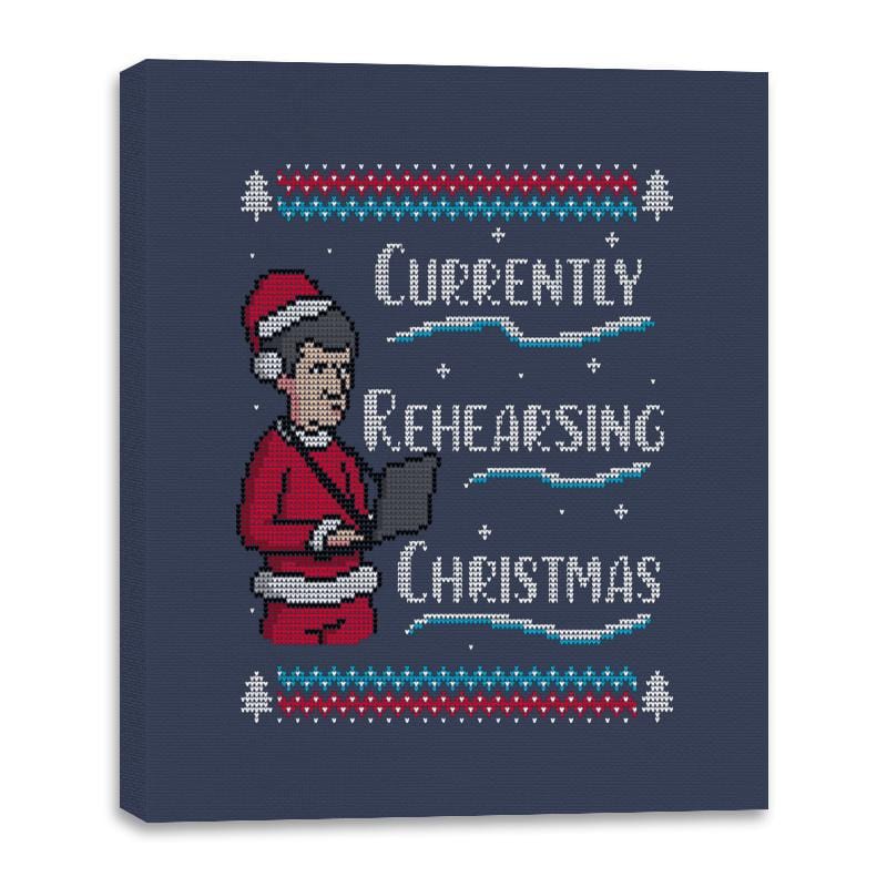 Rehearsing Christmas! - Canvas Wraps Canvas Wraps RIPT Apparel 16x20 / Navy