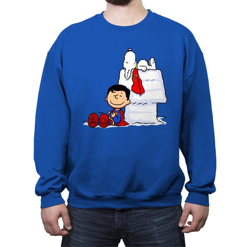 Relaxing with Krypto - Crew Neck Sweatshirt Crew Neck Sweatshirt RIPT Apparel Small / Royal