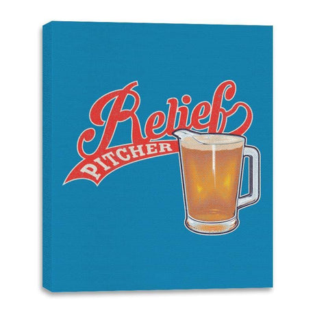 Relief Pitcher - Canvas Wraps Canvas Wraps RIPT Apparel 16x20 / Sapphire