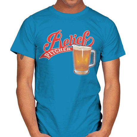 Relief Pitcher - Mens T-Shirts RIPT Apparel Small / Sapphire