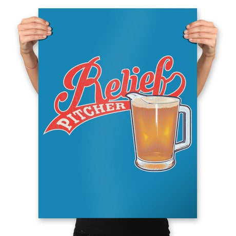 Relief Pitcher - Prints Posters RIPT Apparel 18x24 / Sapphire