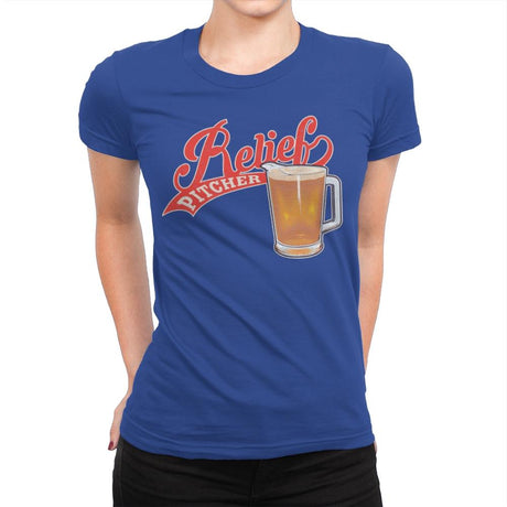 Relief Pitcher - Womens Premium T-Shirts RIPT Apparel Small / Royal