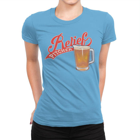 Relief Pitcher - Womens Premium T-Shirts RIPT Apparel Small / Turquoise