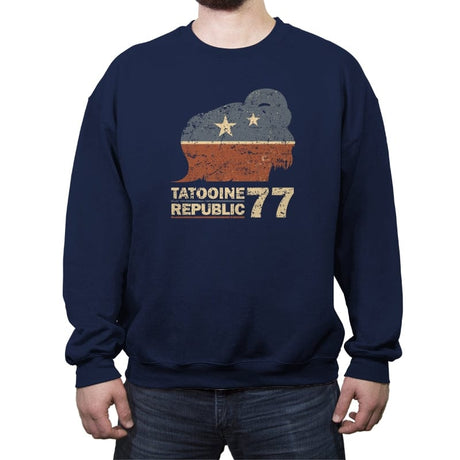 Republic of 77 - Crew Neck Sweatshirt Crew Neck Sweatshirt RIPT Apparel Small / Navy