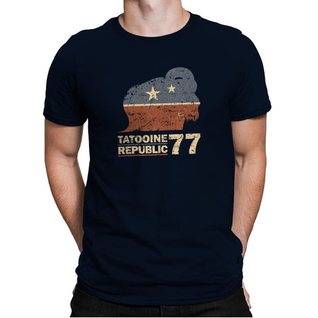 Republic of 77 - Mens Premium T-Shirts RIPT Apparel Small / Midnight Navy